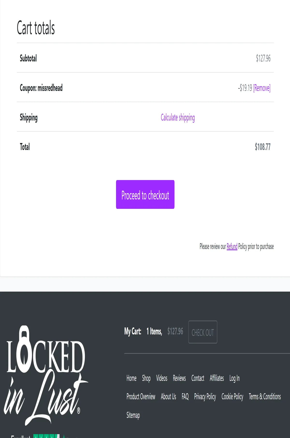 Proof screenshot for missredhead
