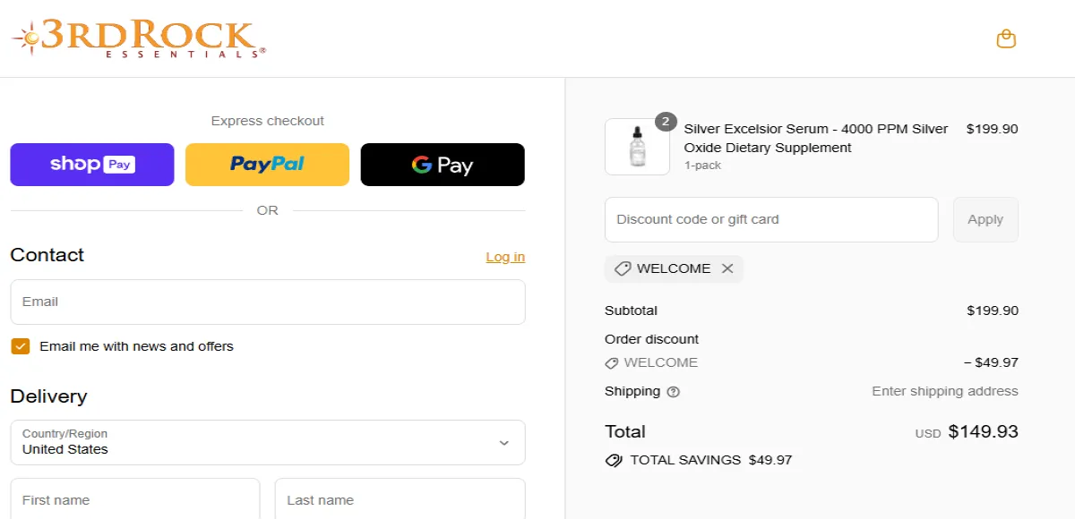 Proof screenshot for WELCOME